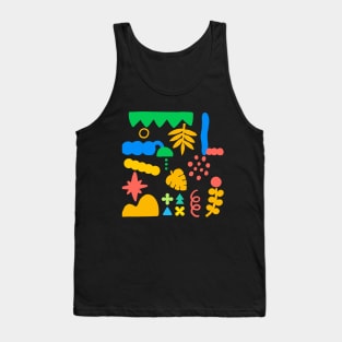 Abstract patterns of primary colors, patterns that embody nature Tank Top